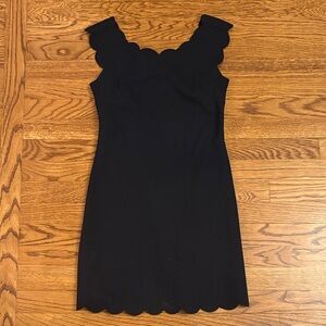 Bailey 44 Black Scalloped Mini Dress